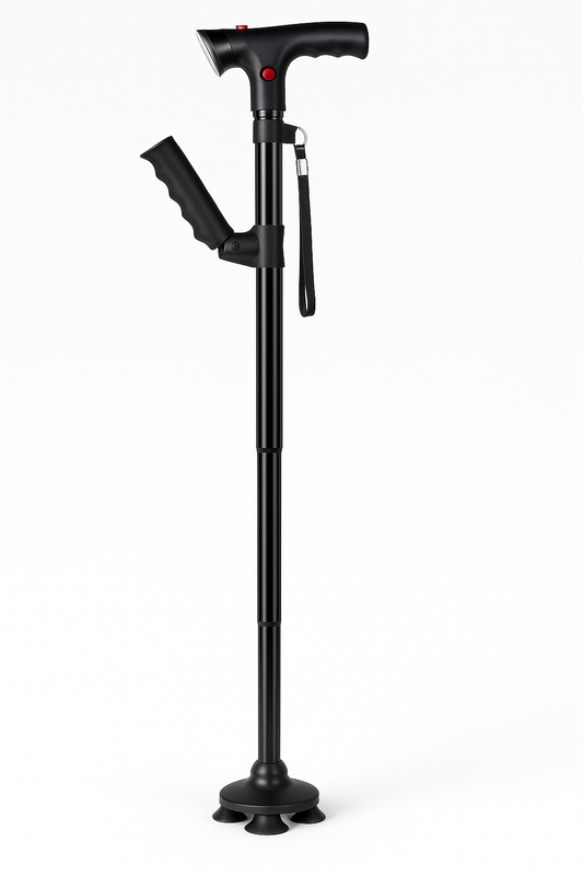 Lightweight Portable Adjustable Folding Walking Cane with LED Light